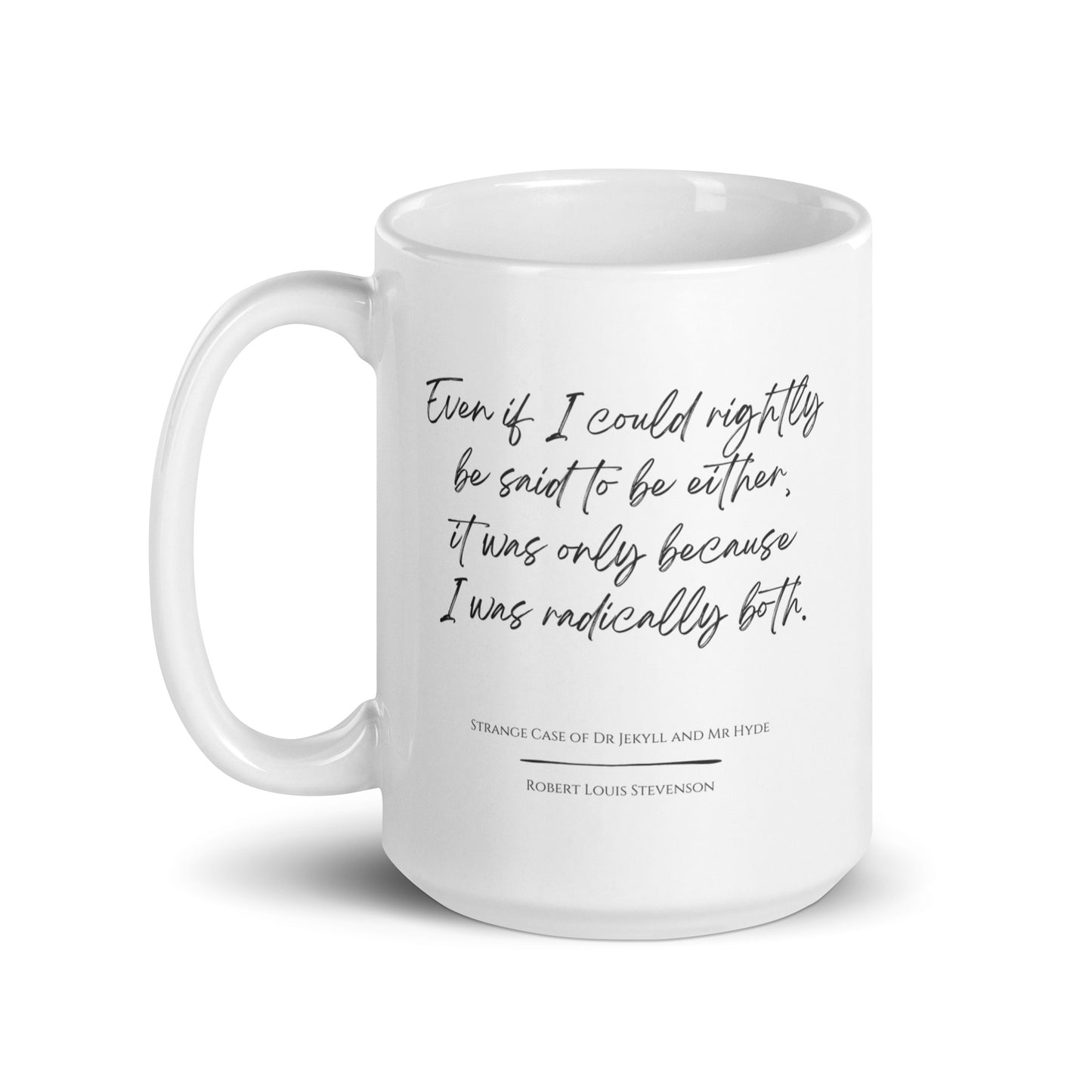 Jekyll & Hyde "Radically Both" Literary Quote Mug