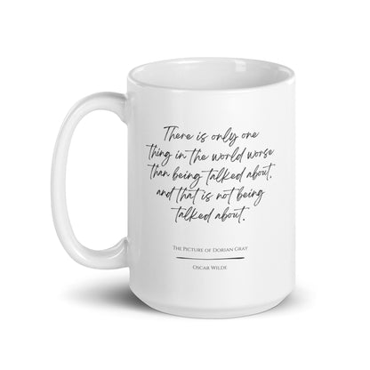 The Picture of Dorian Gray "Talked About" Literary Quote Mug