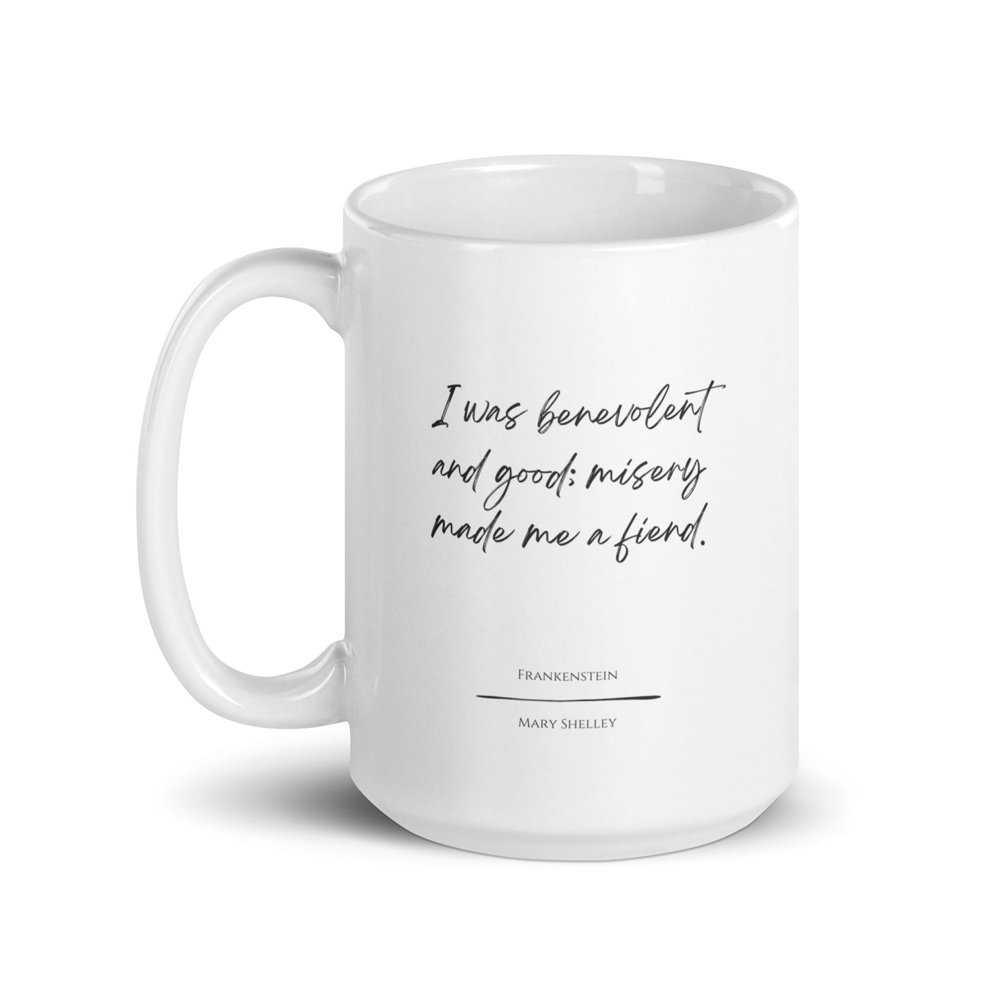 Frankenstein "Misery" Literary Quote Mug