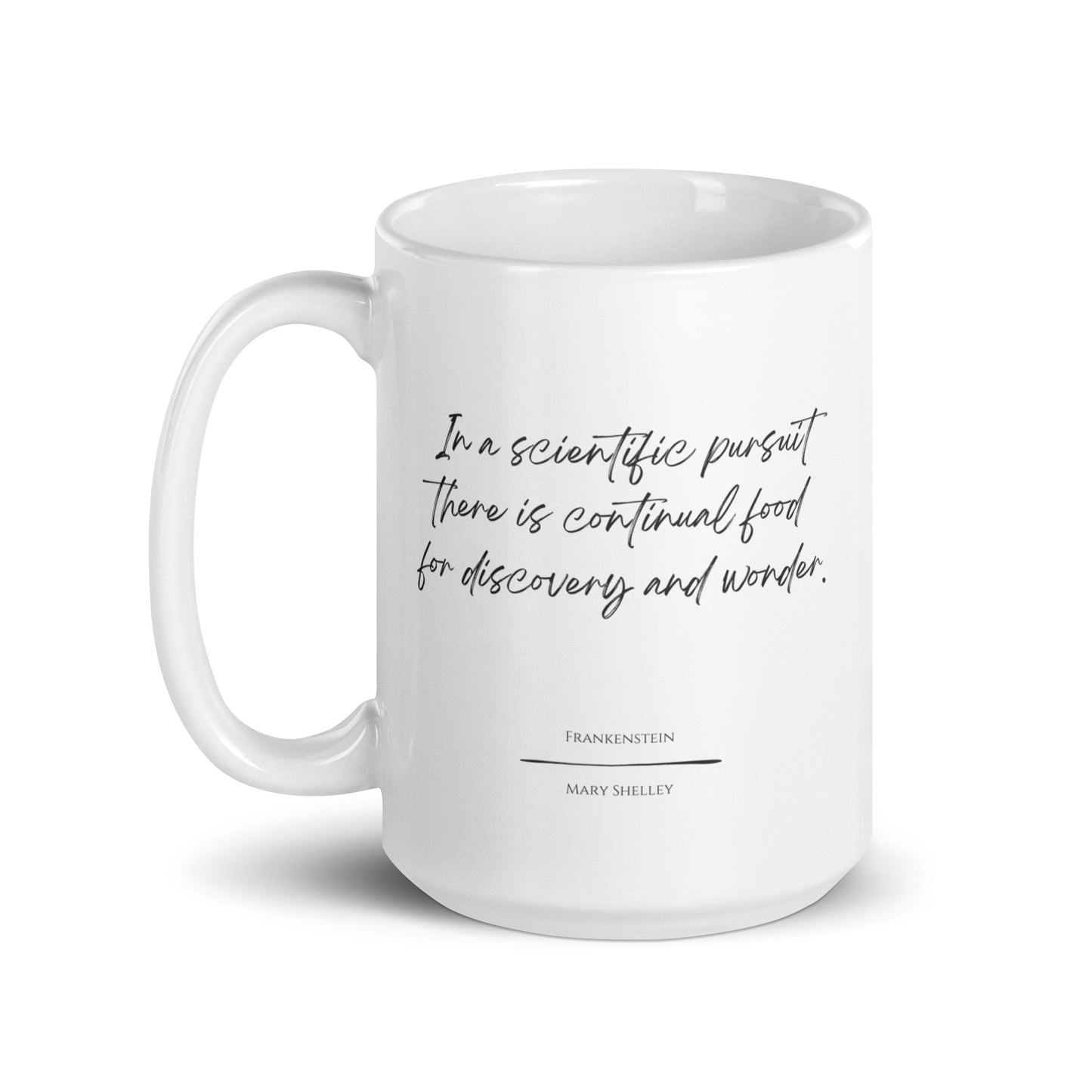 Frankenstein "Scientific Pursuit" Literary Quote Mug