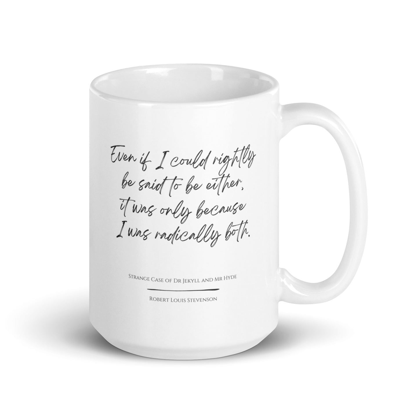 Jekyll & Hyde "Radically Both" Literary Quote Mug