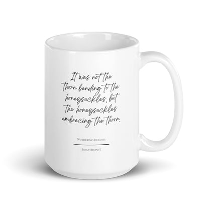 Wuthering Heights "Honeysuckles" Literary Quote Mug