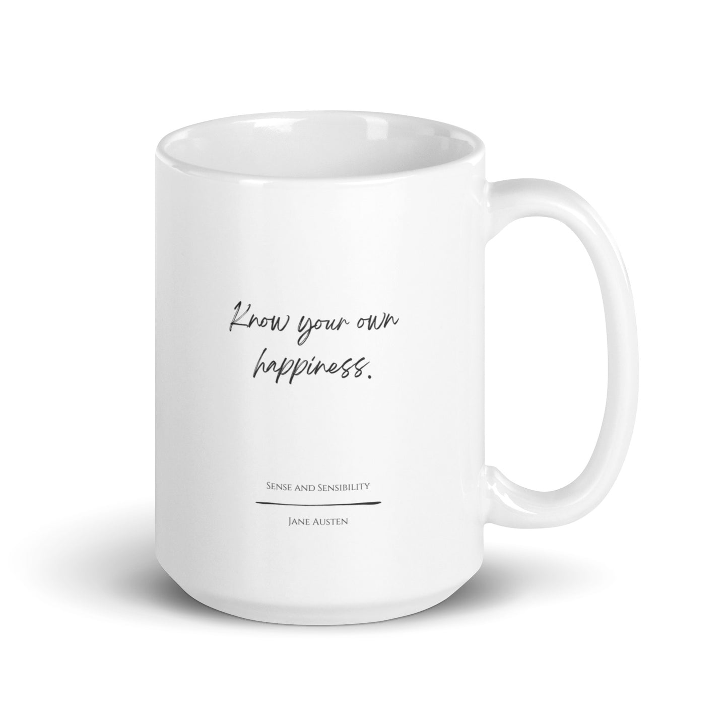 Sense and Sensibility "Happiness" Literary Quote Mug