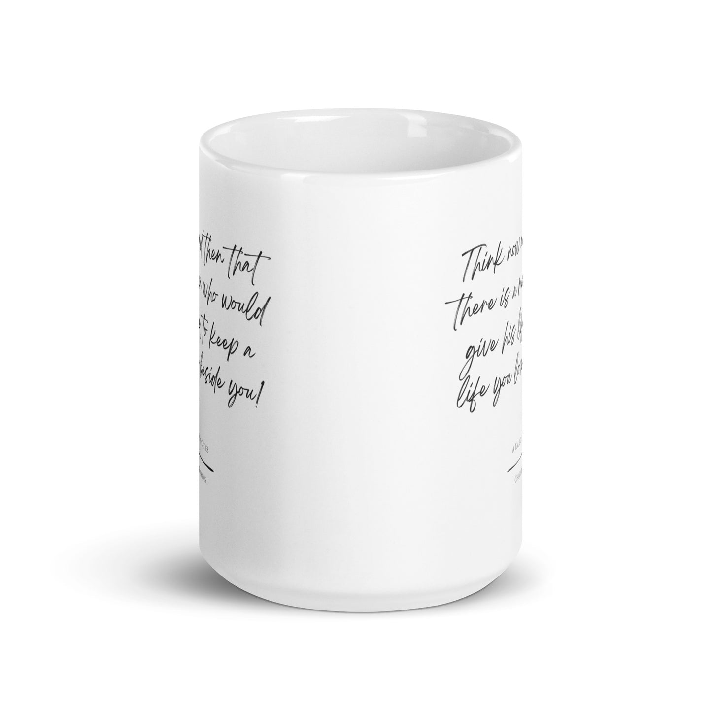 A Tale of Two Cities "Give His Life" Literary Quote Mug