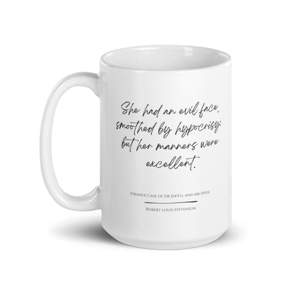 Jekyll & Hyde "Evil Face" Literary Quote Mug